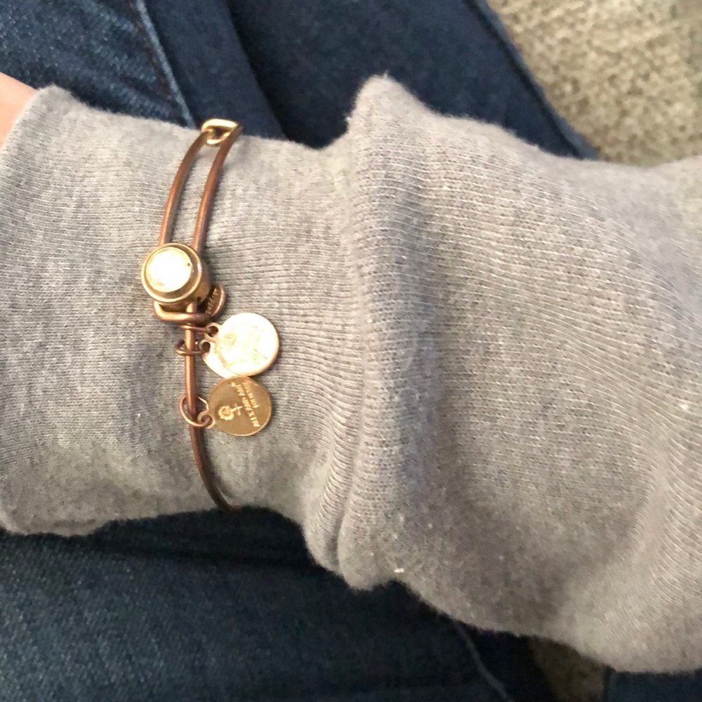 Alex and Ani - April birthstone gold bracelet